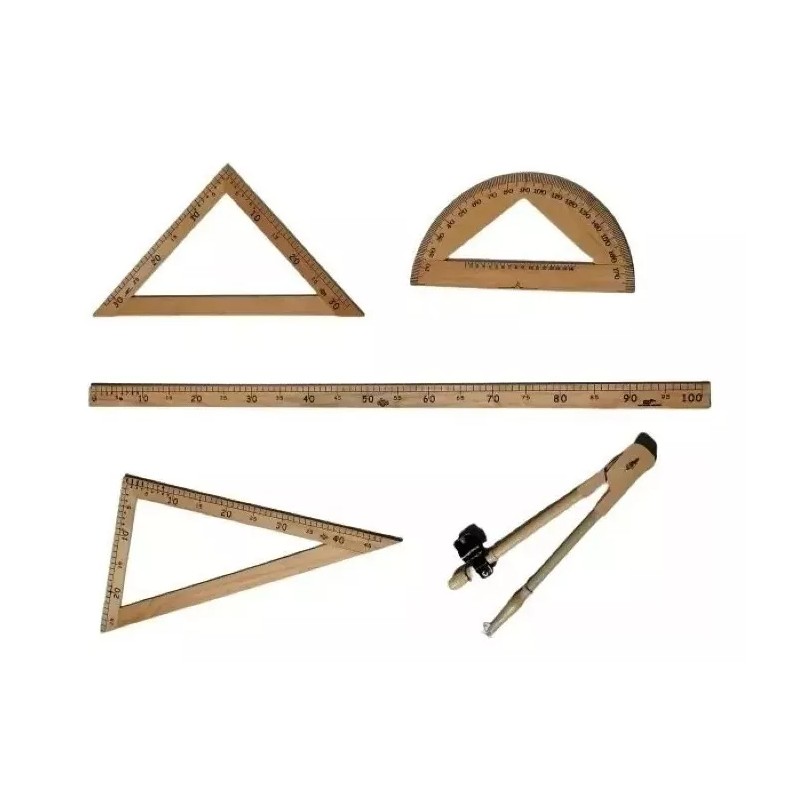 Didakta Paq. De 3 Juegos Geométricos De Maestro, Madera 5