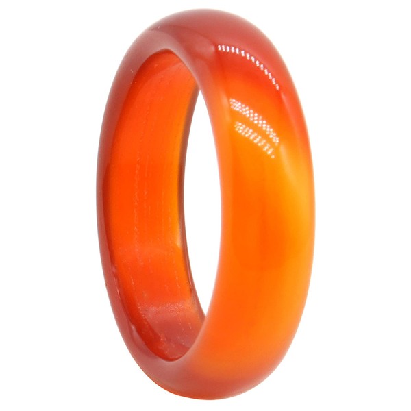 ZZ ZINFANDEL Carnelian Crystal Rings Natural Carnelian Gemstone Band Ring