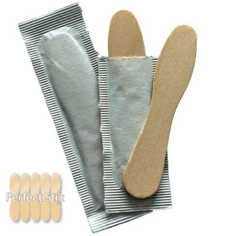 Perfect Stix Wooden Wrapped Taster Spoons. 3 Inches in Length.