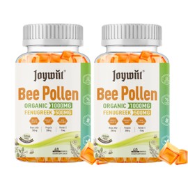 Bee Pollen 1000mg Sugar Free Gummies for Breast Growth, w/Fenugreek, Royal Jelly, Propolis, Organic Bee Pollen Supplement for Women, Rich in Vitamin E, Strengthen Immunity & Skin Care 120 Counts