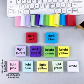 BEJAMY 11 Pads Multicolor Sticky Notes Set, Assorted Bright Colors, 11-Colors Mini-Sized Sticky Index Tab
