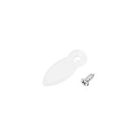 sourcing map Frame Turn Button, 3/4" Plastic Drop Shape with Screws for Hanging Pictures, Photos, Drawings and Posters, 20 Pcs (Clear)