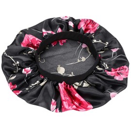 XINCHIA Wide Band Satin Sleeping Cap Elastic Sleeping Bonnet Women Girls Night Sleep Hat Soft Sleeping Head Cover Chemo Cap Hair Loss Cap Sleeping Hair Care Headwrap for Long Short Curly Natural Hair