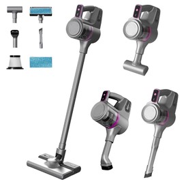 Cordless Stick Vacuum Cleaners, 15Kpa Cordless Vacuum Cleaner for Home, Cordles Vacuum Cleaner with LED Display, 2000mAh Large Batteries, Anti Hair Wrap Stick Vacuum for Carpet, Hard Floor, Pet Hair