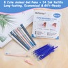 Mutsitaz Erasable Pens Blue Ink – 8pcs Cute Animal Friction