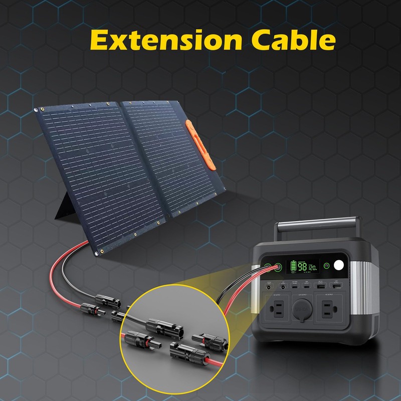 OWINUSTECH 16Ft SolarCable SolarExtension Cable,10AWGSolar Panel ExtensionCable with Female and