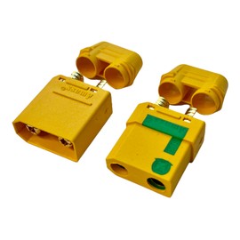 8 Pairs (16 Pieces) Original Amass XT90S XT90 Anti Flash High Voltage Premium Gold Verpolu Ngsicher Plug Connector Male Female with Protective Caps 90 A RC from Mr. Plug Model®