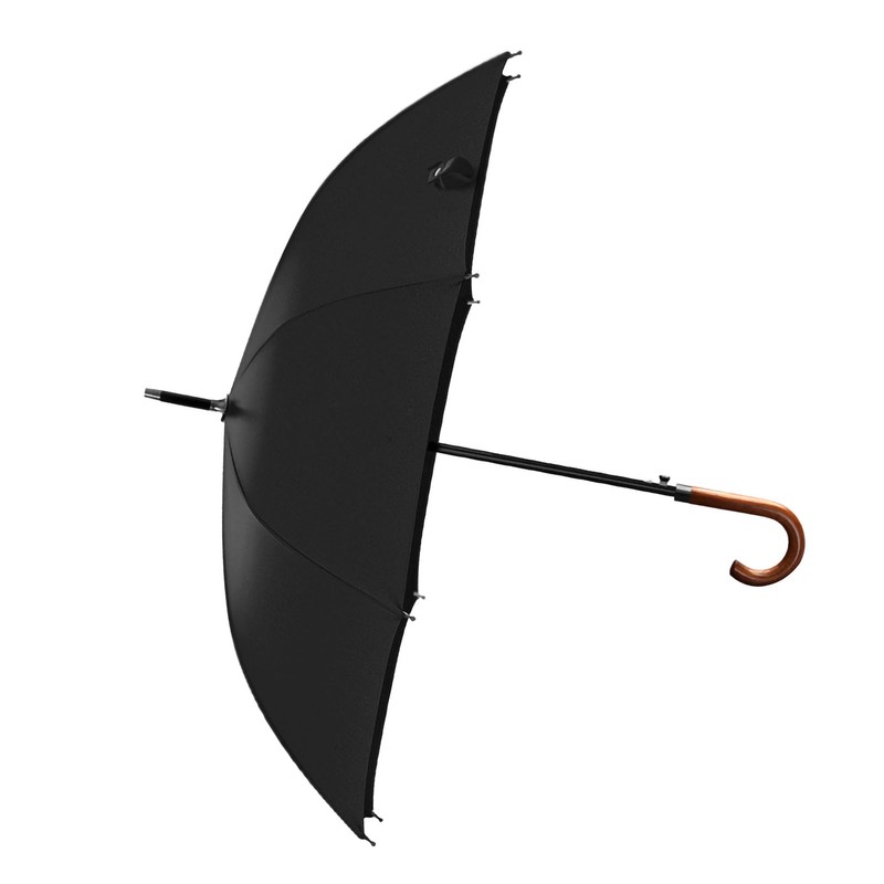 Long Umbrella Long Wooden Handle Windproof Retro Style Water Resistant
