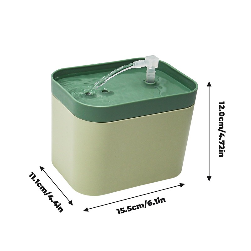 Reptile Water Bowl with Filtration System, Lizard Drinking Fountain, Bearded