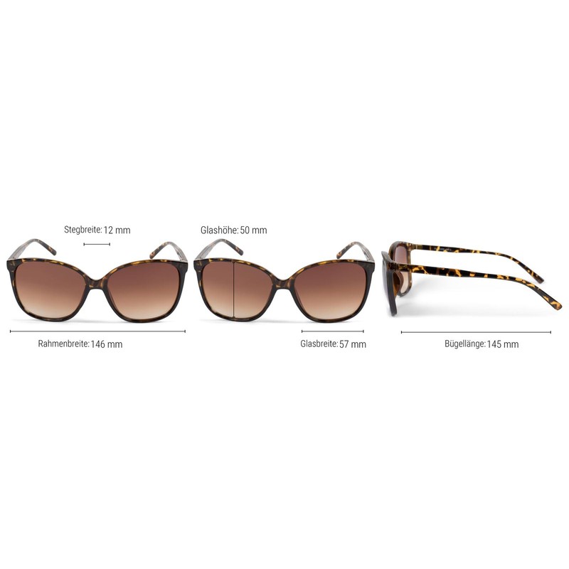 styleBREAKER Women Sunglasses oversize with oval polycarbonate lenses and plastic