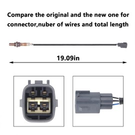 DOSKJOK Sensor de oxígeno O2 de relación de combustible de aire 234-9021 de repuesto para 250-54003 calefactable compatible con Lexus ES300 Toyota Avalon/Camry/Sienna/Solara