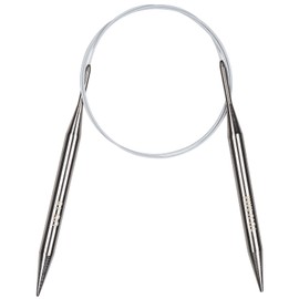 Aeelike 10mm Circular Knitting Needles 100cm, Metal Circular Needles with Flexible Cable, Fixed Stainless Steel Knitting Pins, Long Round Knitting Needles for Chunky Blankets Large, Size US 15