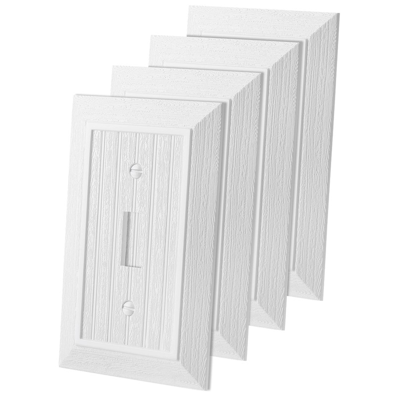 Bates Classic Beadboard Single Switch Plate, 4 Pack, Light Switch