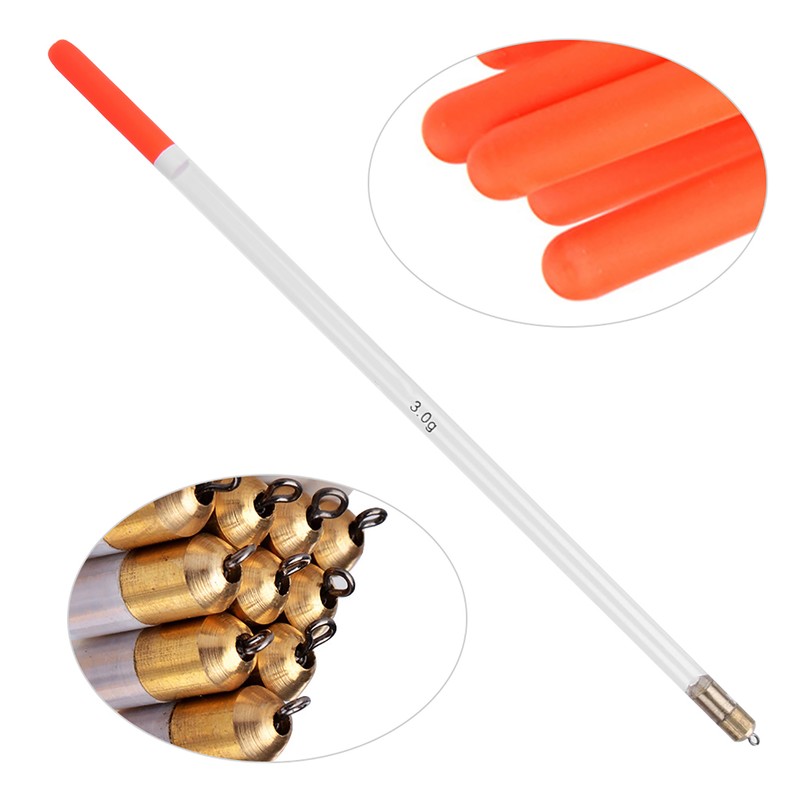 10 pcs Durable Plastic Fishing Floats Bobber Stick Tube Multi