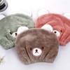 Children's Hair Drying Towel, Towel Cap, Bear Pattern, Hair Cap,