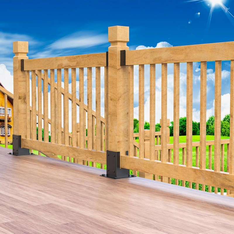 ORIGLE Pergola Brackets, Pergola Kit, 4x4 Post Base, 4-Way Right
