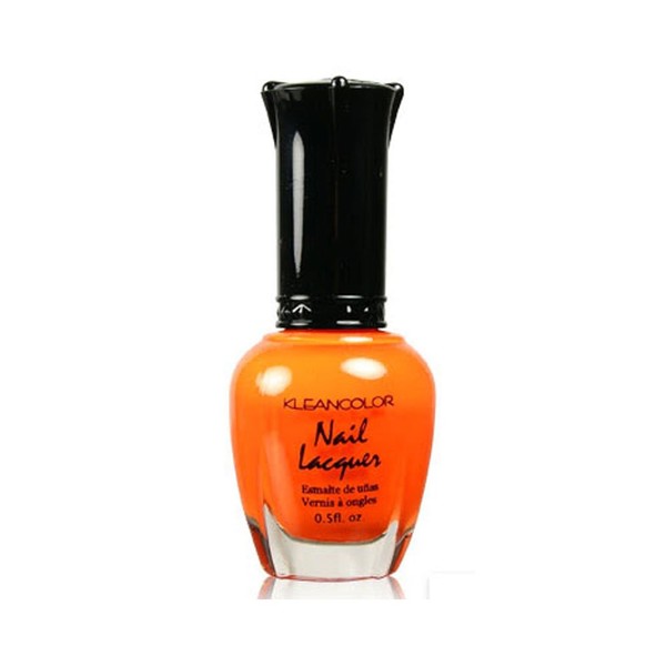 1 Kleancolor Nail Polish Lacquer #19 Neon Orange Manicure + Free Earring Gift