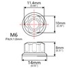 Wanyifa Tuerca de tornillo de titanio M6 M8 M10 M12