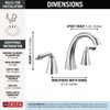 Delta Vesna Brushed Nickel Bathroom Faucet 3 Hole, 8 Inch