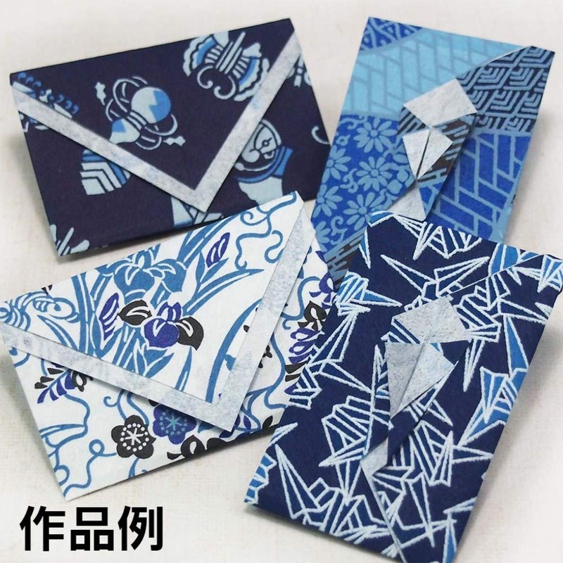 トーヨー 和紙 藍染風千代紙 B4 4柄 4枚入 014004