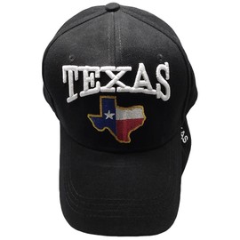 Trade Winds Texas State Map Don't Mess with Texas Black 100% Cotton Adjustable Embroidered Hat Cap