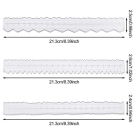 3pcs Metal Paper Tearing Rulers, 3 Sizes Carbon Steel Deckled Edge Paper Cutter Rough Edge Paper Ruler Irregular Edges Ruler Jagged Paper Cutting Tools for Watercolor Paper Inkjet Paper