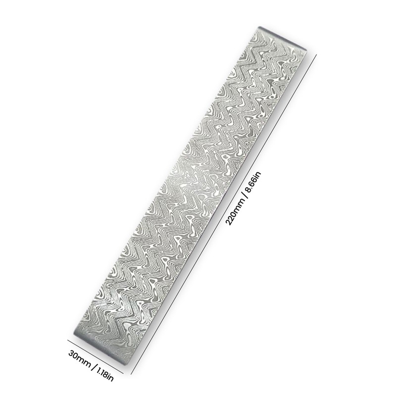 Damascus Steel Billet Patterned Steel Cutter Embryo Forging Materials Quenched