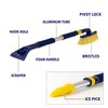 Michelin Hybrid Extendable 34-50” Snow Brush for Trucks, Ergonomic Multi-Tool,