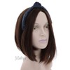 Leather Turban Knot Headband for Women and Girls - Navy