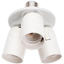 Superdream E26 E27 Lamp Bulb Socket, 3 in 1 Standard Light Bulb Splitter Adapter Converter Socket