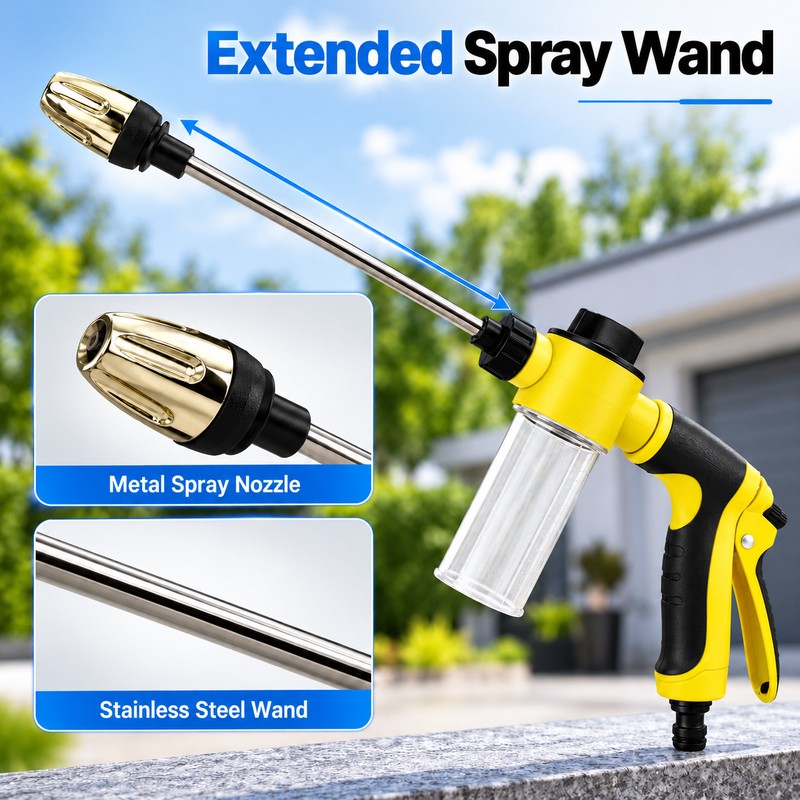 High Pressure Hose Nozzle for Car Washing – Handheld Water