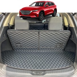 7DEEKEI Cargo Mat Compatible with 2016-2023 Mazda CX-9 Trunk Mat (2nd-Row Captain's Seat) Cargo Liners for Mazda CX9