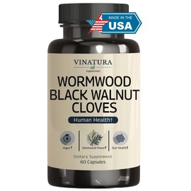 Wormwood Black Walnut Clove Capsules - Cleanse, Detox, Intestinal Guard Formula Supplement for Humans, with Wormwood herb, Black Walnut Extract Combination, 60 Capsules
