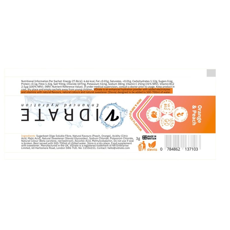 Electrolytes Powder - Hydration Sachets Packed with Vitamins - Zero