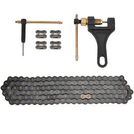 Trkimal Motorcycle 420 Standard Roller Chain 132 Link + Chain Breaker for 50cc 70cc 90cc 110cc 125cc Dirt Pit Bike ATV Quad Go Kart Scooter Mini Bike