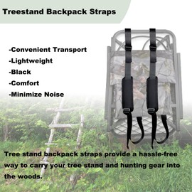 bssiwbepon Tree Stand Backpack Straps and Utility Straps Deer Hunting Accessories Tree Stand Holding Climbing Transport System Hunting Backpack Treestand Carrying Stabilizer Strap Lightweight 4PCS