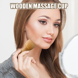 Face Sculpting Tool,Face Lifting Massage Tool - Facial Sculpting Tool, Wooden Guasha Tool for Skin Care, Facial Massager Cup, Relieves Muscle & Joint Discomfort