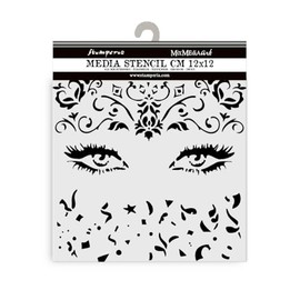 Stamperia - Thick Stencils for Scrapbooks, Albums, Cards, Bullet Journalling, and More, Flexible Material, Easy to Clean, Perfect for Hobbies, Crafts and Gifting (Masquerade, Eyes)
