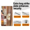7-Inch Extended Door Strike Plate, Heavy Duty Stainless Steel, Silver