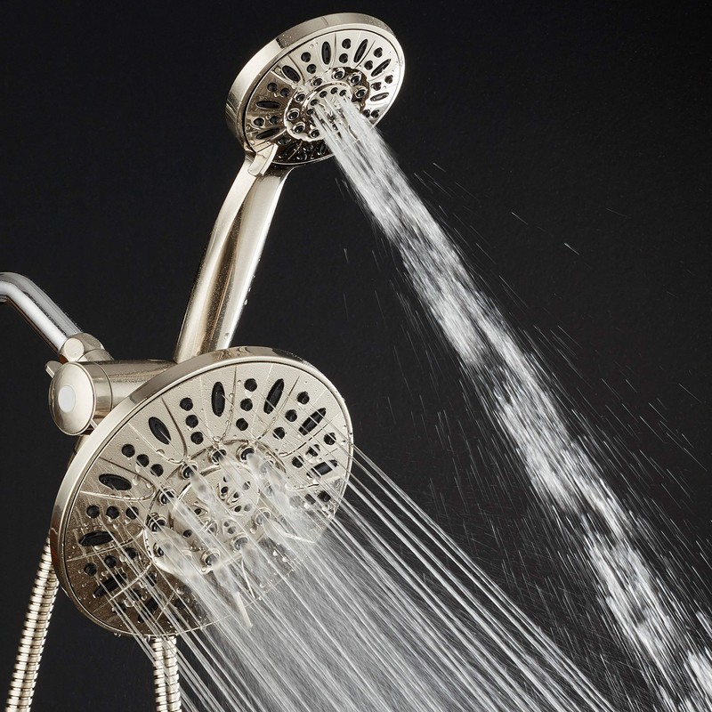 AquaDance Brushed Nickel 7" Premium High Pressure 3-Way Rainfall Combo
