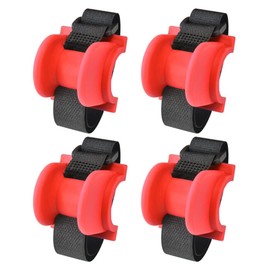 MiOYOOW Boat Rod Holder, Marine Fishing Rod Holder, Rod Holders, 4-Piece TPE Boots Rod Stand with Flat/Curved Base, Velcro Mounting for Pier Railing, Boat Handrail