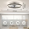 VOLISUN Low Profile Ceiling Fans with Light and Remote, 19.7in