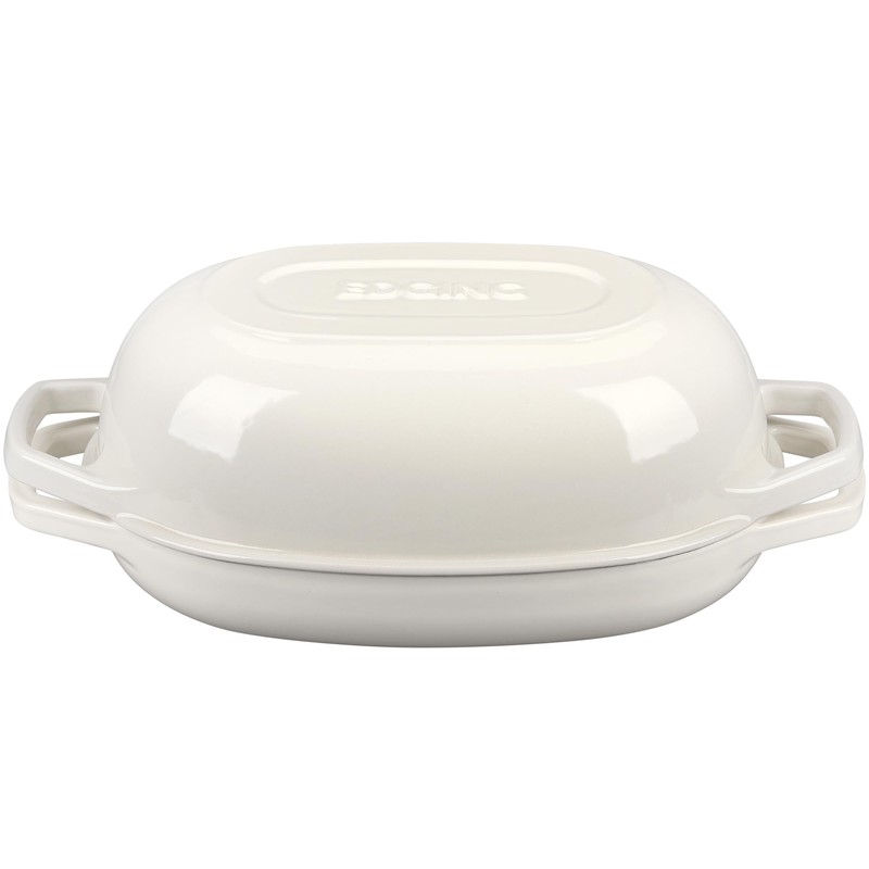 EDGING CASTING Enameled Cast Iron Oval Dutch Oven Pot with