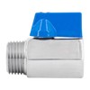 Brass Ball Valve Mini Style Connector with Reduced Bore, Male