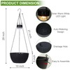BAYN 2 Packs Solar Hanging Basket Planters for Plants Outdoor,