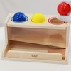 Dailyfunn Montessori Toys Object Permanence Box, Ball Tracker Drop Push
