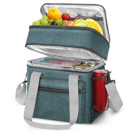 EEEKit 14L Lunch Bags for Women and Men, Insulated Waterproof Cooler Bag, Thermal Adult Lunch Bag for Work Outdoor Picnic, Navy