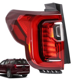 LED Tail Lights Compatible With 2020-2023 GMC Acadia Rear Light Taillights Left and Driver Side Left Chrome Bezel Replace 85150719 Outer
