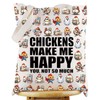 WZMPA Chicken Tote Bag Chicken Lover Gift Chickens Make Me