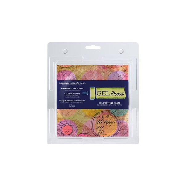 Gel Press Monoprinting Print Plate - 6” Circle (15.24 cm)
